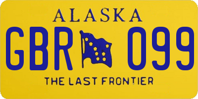 AK license plate GBR099