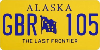 AK license plate GBR105