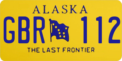 AK license plate GBR112