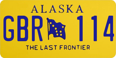 AK license plate GBR114