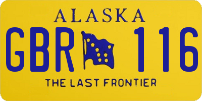 AK license plate GBR116
