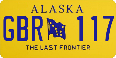 AK license plate GBR117