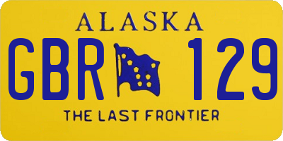 AK license plate GBR129