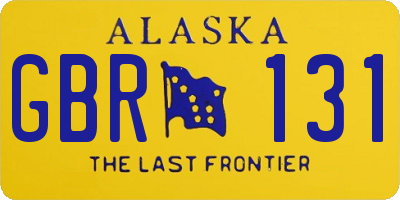 AK license plate GBR131