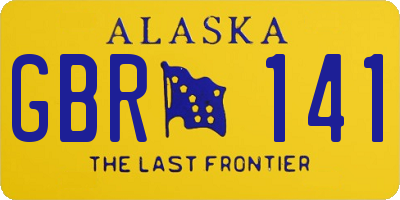 AK license plate GBR141