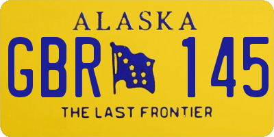 AK license plate GBR145