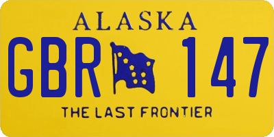 AK license plate GBR147