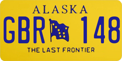 AK license plate GBR148