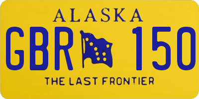 AK license plate GBR150