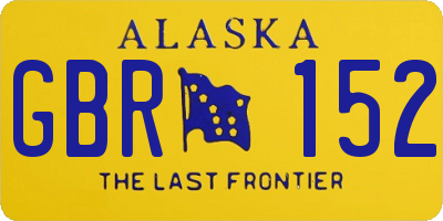 AK license plate GBR152