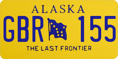 AK license plate GBR155
