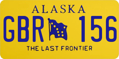 AK license plate GBR156