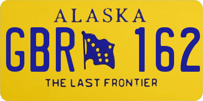 AK license plate GBR162