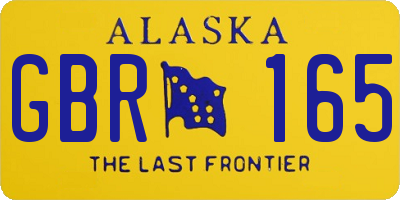 AK license plate GBR165
