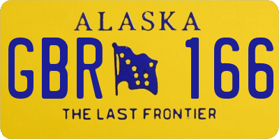 AK license plate GBR166
