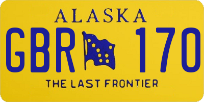 AK license plate GBR170