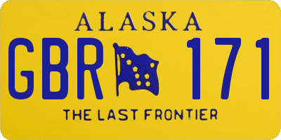 AK license plate GBR171