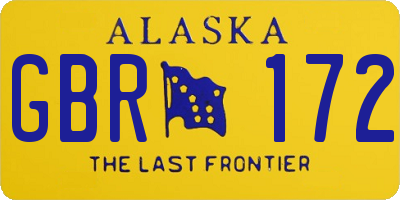 AK license plate GBR172