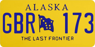 AK license plate GBR173