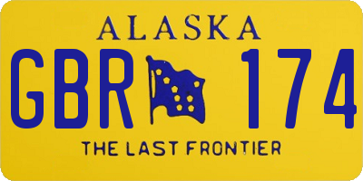 AK license plate GBR174