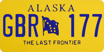 AK license plate GBR177