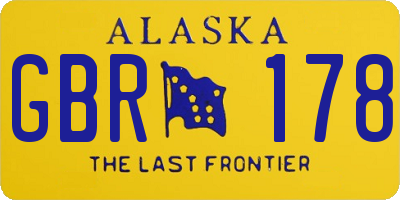 AK license plate GBR178