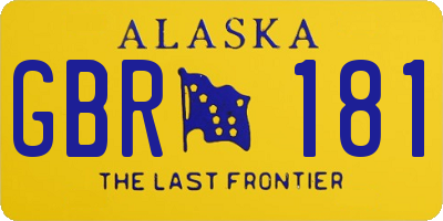 AK license plate GBR181