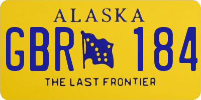 AK license plate GBR184