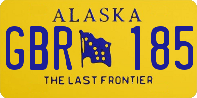 AK license plate GBR185