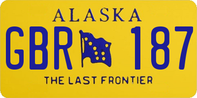 AK license plate GBR187