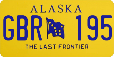 AK license plate GBR195