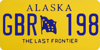 AK license plate GBR198