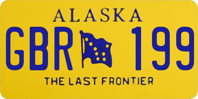 AK license plate GBR199