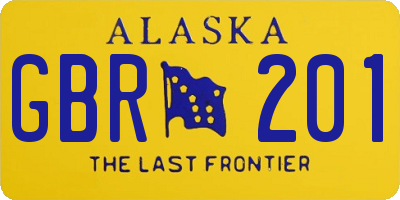 AK license plate GBR201