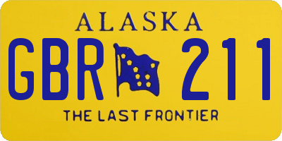 AK license plate GBR211