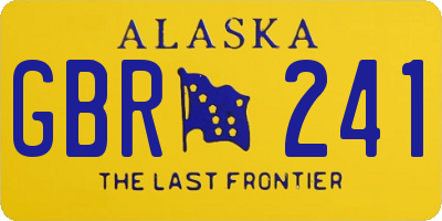AK license plate GBR241