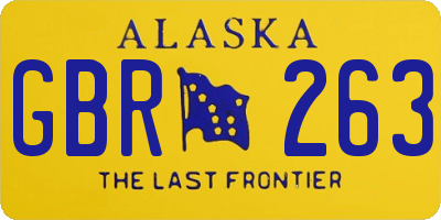 AK license plate GBR263