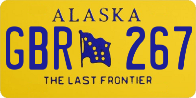 AK license plate GBR267