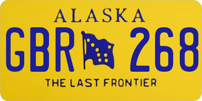 AK license plate GBR268