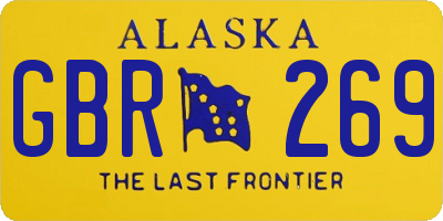 AK license plate GBR269