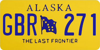 AK license plate GBR271