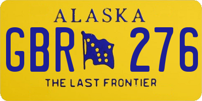 AK license plate GBR276