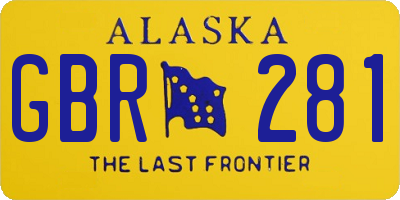 AK license plate GBR281
