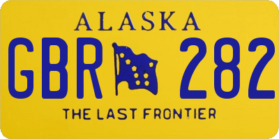 AK license plate GBR282