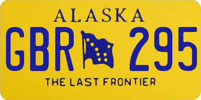 AK license plate GBR295