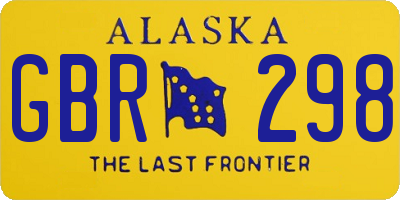 AK license plate GBR298