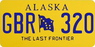 AK license plate GBR320