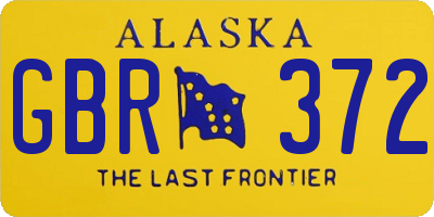AK license plate GBR372
