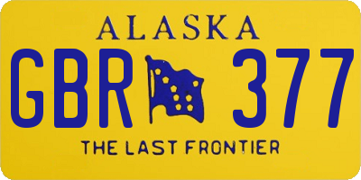 AK license plate GBR377