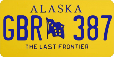 AK license plate GBR387